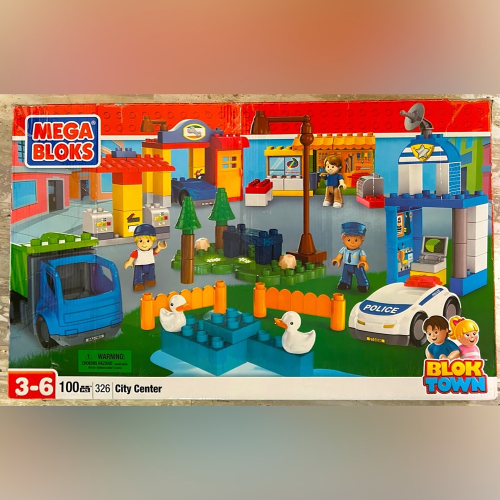 Mega Bloks #326 City Centre Blok Town Building Blocks like Lego Duplo Mega Blox